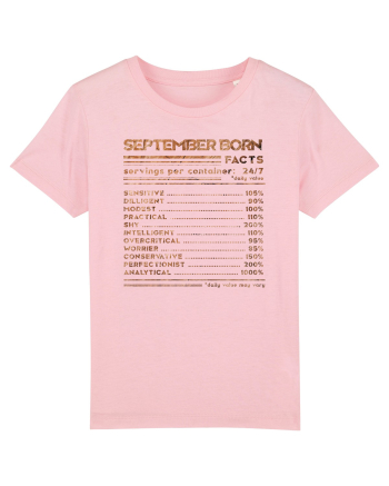 September Born Fun Facts Cotton Pink