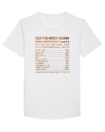 September Born Fun Facts Tricou mânecă scurtă guler larg Bărbat Skater