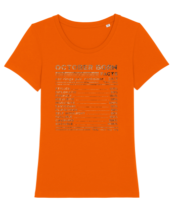 October Born Fun Facts Bright Orange