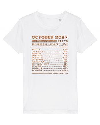 October Born Fun Facts White