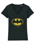 Bat's vintage design Tricou mânecă scurtă guler V Damă Evoker