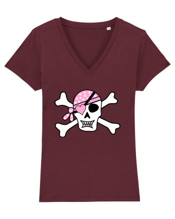 Pink Lover Skull Burgundy