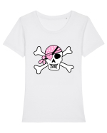 Pink Lover Skull Tricou mânecă scurtă guler larg fitted Damă Expresser