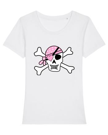 Pink Lover Skull White