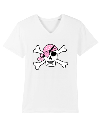 Pink Lover Skull White