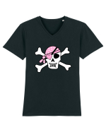 Pink Lover Skull Tricou mânecă scurtă guler V Bărbat Presenter