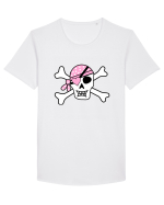 Pink Lover Skull Tricou mânecă scurtă guler larg Bărbat Skater