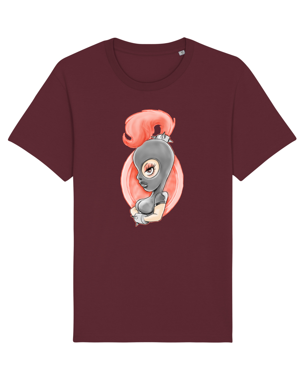 Tricou mânecă scurtă Unisex Rocker Burgundy