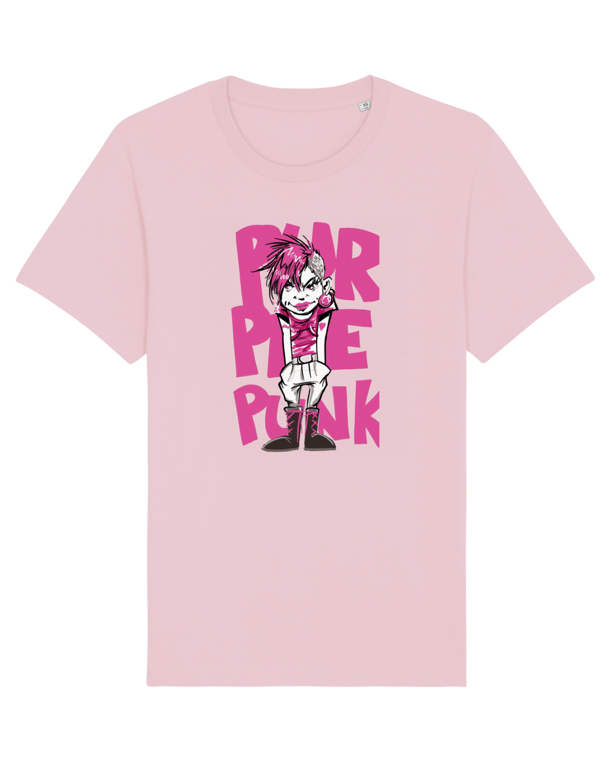 Tricou mânecă scurtă Unisex Rocker Cotton Pink