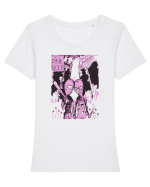 Pink Punks Tricou mânecă scurtă guler larg fitted Damă Expresser