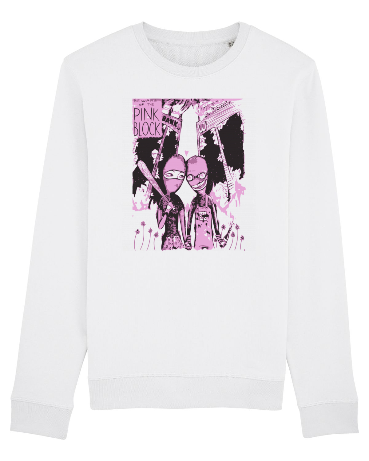 Bluză mânecă lungă Unisex Rise White