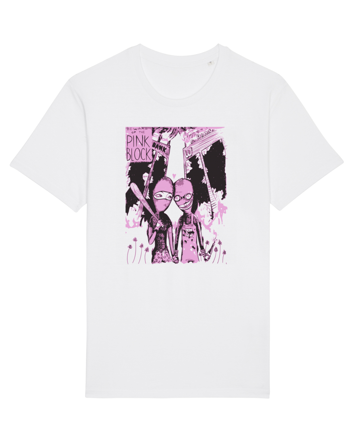 Tricou mânecă scurtă Unisex Rocker White