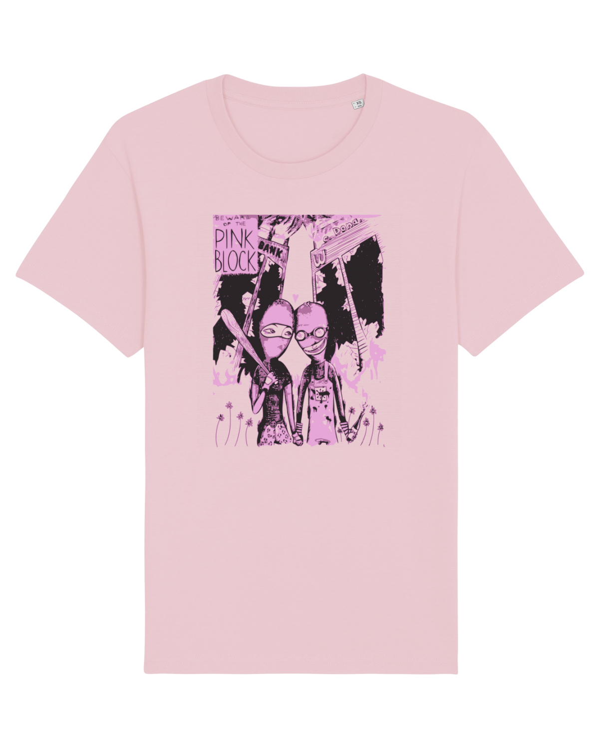 Tricou mânecă scurtă Unisex Rocker Cotton Pink