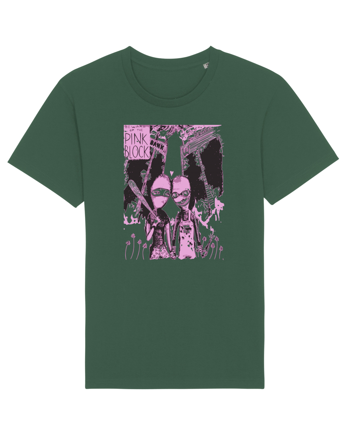 Tricou mânecă scurtă Unisex Rocker Bottle Green