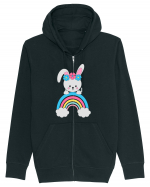 Bunny Rainbow Hanorac cu fermoar Unisex Connector