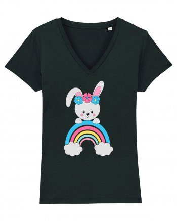 Bunny Rainbow Black