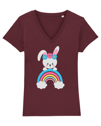 Bunny Rainbow Burgundy