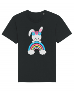 Bunny Rainbow Tricou mânecă scurtă Unisex Rocker