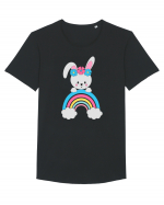 Bunny Rainbow Tricou mânecă scurtă guler larg Bărbat Skater