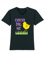 Chicks dig me Tricou mânecă scurtă guler V Bărbat Presenter