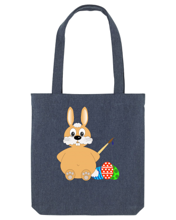 Easter bunny painting eggs Midnight Blue