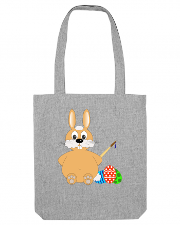 Easter bunny painting eggs Heather Grey
