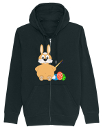 Easter bunny painting eggs Hanorac cu fermoar Unisex Connector
