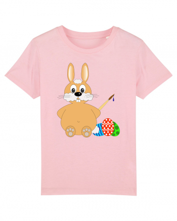 Easter bunny painting eggs Cotton Pink