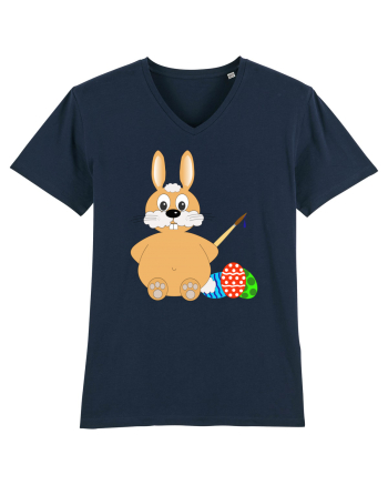 Easter bunny painting eggs French Navy