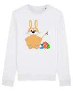 Easter bunny painting eggs Bluză mânecă lungă Unisex Rise