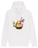 Easter rabbit with baby rabbit Hanorac cu fermoar Unisex Connector