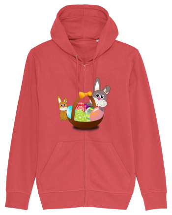 Easter rabbit with baby rabbit Carmine Red