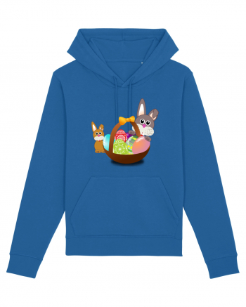 Easter rabbit with baby rabbit Royal Blue