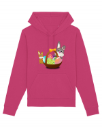 Easter rabbit with baby rabbit Hanorac Unisex Drummer