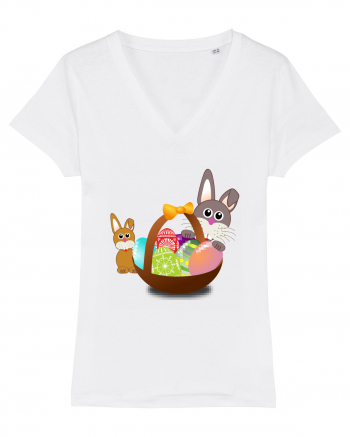 Easter rabbit with baby rabbit White