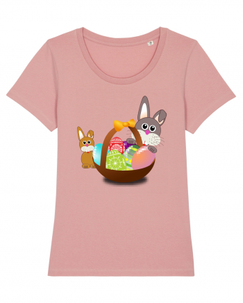 Easter rabbit with baby rabbit Canyon Pink