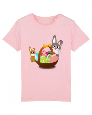 Easter rabbit with baby rabbit Cotton Pink