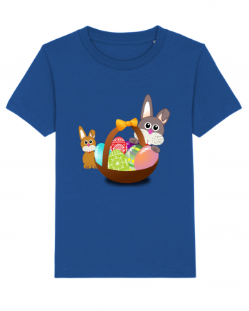 Easter rabbit with baby rabbit Majorelle Blue