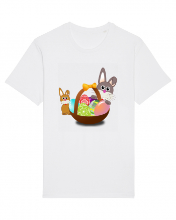 Easter rabbit with baby rabbit White