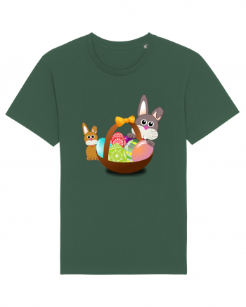 Easter rabbit with baby rabbit Bottle Green