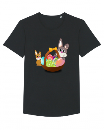 Easter rabbit with baby rabbit Black