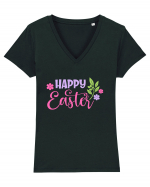 Happy Easter / Paste Fericit Tricou mânecă scurtă guler V Damă Evoker