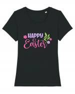 Happy Easter / Paste Fericit Tricou mânecă scurtă guler larg fitted Damă Expresser