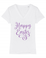 Happy Easter / Paste Fericit Tricou mânecă scurtă guler V Damă Evoker