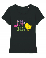 One Cute Chick Tricou mânecă scurtă guler larg fitted Damă Expresser