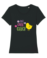One Cute Chick Tricou mânecă scurtă guler larg fitted Damă Expresser
