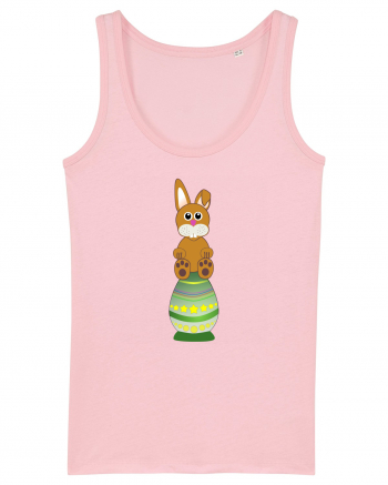 Rabbit on easter egg Cotton Pink