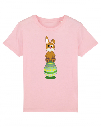 Rabbit on easter egg Cotton Pink