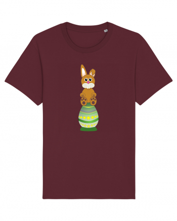 Rabbit on easter egg Burgundy