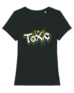 I'm Toxic. Tricou mânecă scurtă guler larg fitted Damă Expresser